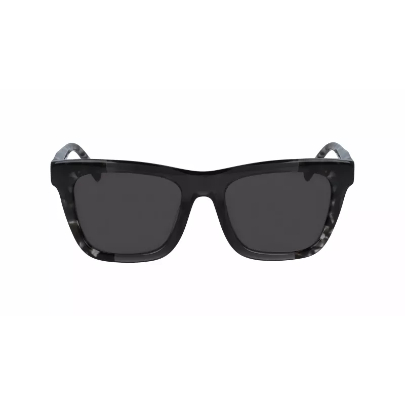 DKNY Damen eckige Sonnenbrille DK529S-001 - Schwarzer Rahmen, graue Gläser, 53 mm