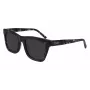 DKNY Damen eckige Sonnenbrille DK529S-001 - Schwarzer Rahmen, graue Gläser, 53 mm