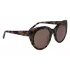 DKNY Damen-Sonnenbrille DK517S-230 Havana Braun Rechteckig 52mm