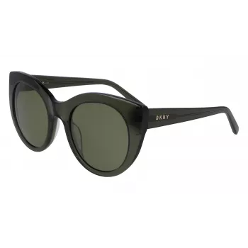 DKNY Damen-Sonnenbrille DK517S-300 Havana Acetatrahmen Verlauf Braun Polycarbonat-Gläser 52mm