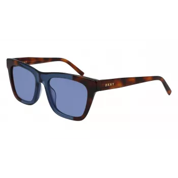 DKNY Damen-Sonnenbrille DK529S-240 Brown Havana Acetatgestell Braune Verlaufsgläser 53mm