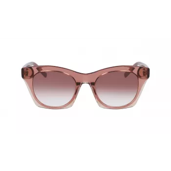 DKNY Damen Sonnenbrille DK541S-265 Braun Havana Quadratisches Acetatgestell mit Braunen Gradienten-Polycarbonatgläsern 51/21/140 mm