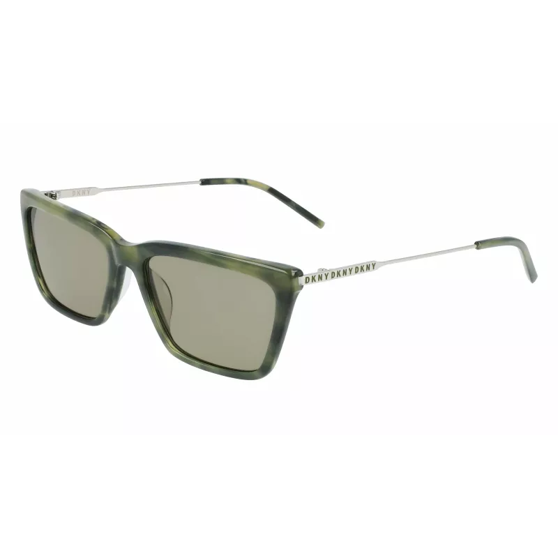 DKNY Damen-Sonnenbrille DK709S305 - Schwarzer Acetat-Rahmen, graue Polycarbonat-Gläser, 55 mm Glasbreite