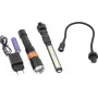 DMAX LED Taschenlampen Set ULG 103 - 3-teilige Aluminium-Taschenlampen mit verstellbarem Zoom, Schwarz/Silber