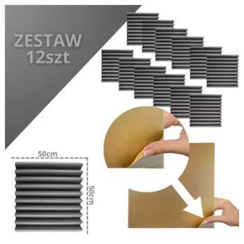 DNA Professional DNA AM4 GY Akustikpanel-Set, 12 Stück, Grau