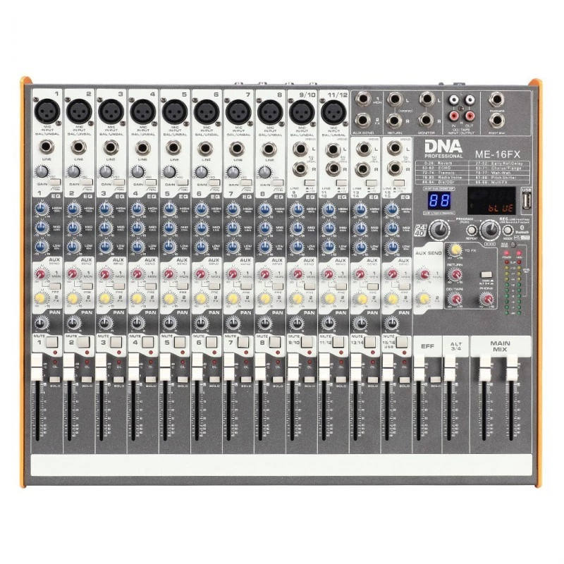 DNA PROFESSIONAL DNA ME-16FX Audio Mixer 16 Kanäle USB Bluetooth