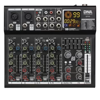 DNA PROFESSIONAL DNA QFX6 6-Kanal Analoger Sound Mixer mit Bluetooth