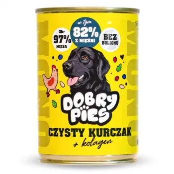 DOBRY PIES Monoprotein Pure Chicken + Collagen 400g