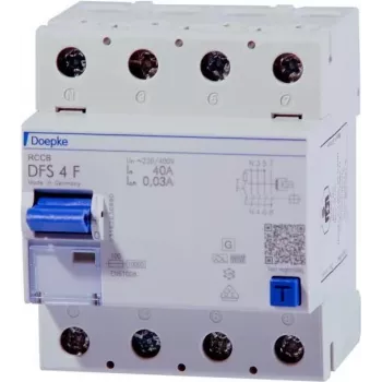 Doepke DFS4 063-4/0.03-F Fehlerstrom-Schutzschalter (RCCB), 63 A, 4-polig, 30 mA, Typ F 09144820
