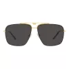 Dolce & Gabbana DG2264-02-87 Sonnenbrille Herren Gold Gestell Graue Gläser Pilot 61mm