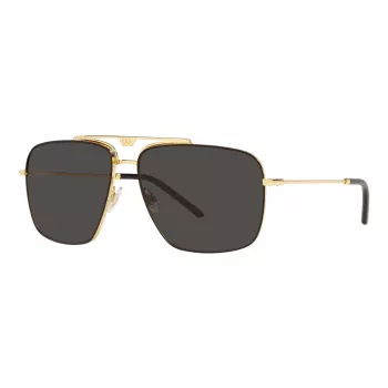 Dolce & Gabbana DG2264-02-87 Sonnenbrille Herren Gold Gestell Graue Gläser Pilot 61mm