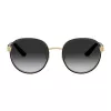 Dolce & Gabbana Damen Sonnenbrille DG2227J-02-8G Gold Metall Grau Verlauf 52mm