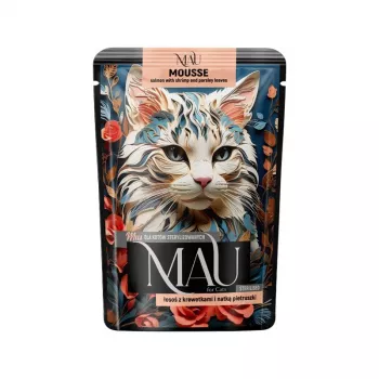 Dolina Noteci Mau Mus Lachs mit Garnelen und Petersilie für sterilisierte Katzen 85g