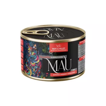 DOLINA NOTECI MAU Pastete und Filet Rind mit Süßkartoffeln und Rosmarin - Nassfutter für Katzen - 185g