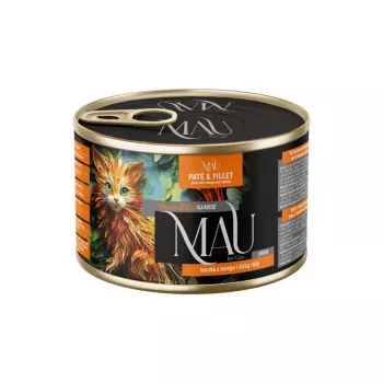 DOLINA NOTECI MAU Pate und Filet Junior Ente mit Mango und Hagebutte - Nassfutter für Katzen - 185g