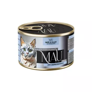 DOLINA NOTECI MAU Pate & Fillet Sterilised Hirsch mit Heckenkirsche - Nassfutter für Katzen - 185g
