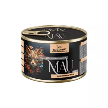 DOLINA NOTECI MAU Pastete und Filet Sterilisiert Ente mit Cranberries und Zitronenmelisse - Nassfutter für Katzen - 185g