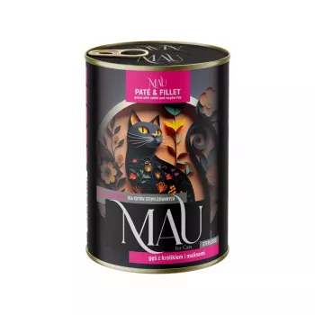 DOLINA NOTECI MAU Pate und Filet Sterilised Gans mit Kaninchen und Himbeeren - Nassfutter für Katzen - 400g