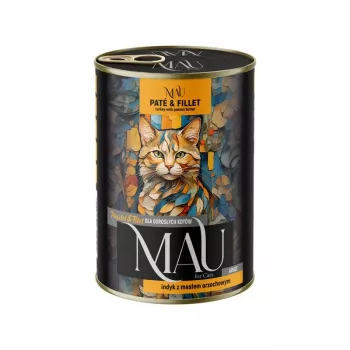 DOLINA NOTECI MAU Pastete und Filet Truthahn mit Erdnussbutter - Nassfutter für Katzen - 400g