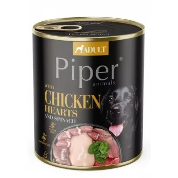 DOLINA NOTECI Piper Hühnerherzen mit Spinat Nassfutter für Hunde 800 g