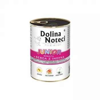 DOLINA NOTECI Premium Junior Rich in Turkey Hearts - Nassfutter für Welpen mittlerer und großer Rassen - 400g