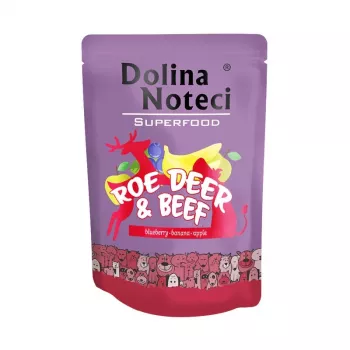 Dolina Noteci Superfood Hirsch & Rind Nassfutter für Hunde 300g
