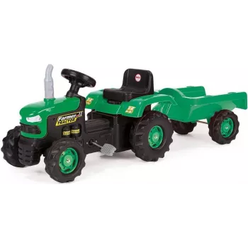 DOLU Pedaltraktor mit Anhänger Grün (8053)