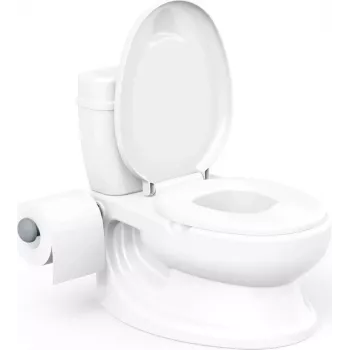 Dolu WC Töpfchen-Training Toilette mit Spülgeräusch, Weiß 8690089070517