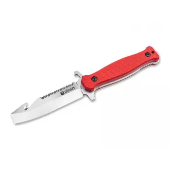 Dönges Expert Fire Knife 02DG001 Rettungsmesser mit Glasbrecher und Gurtmesser, Schwarz