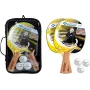 Donic Schildkröt 788490 Tischtennis-Schläger-Set, 2 Holzschläger, schwarzer Belag, Anfänger Level 100