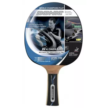 Donic Schildkröt WALDNER 700 Tischtennisschläger - Allround/Angriff, 5-fach Pappel, Vari Slick Beläge, Konkaver ERGO Griff