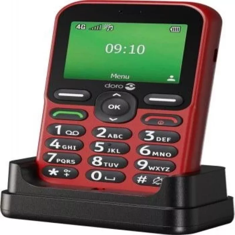 Doro DORO E10 RED 4G Mobiltelefon