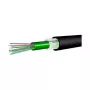 DRAKA A-DQ(ZN)B2Y 12G50/125 Außenkabel Glasfaser, 12 Fasern, Multimode OM2, 1,5kN, PE-Mantel, Schwarz