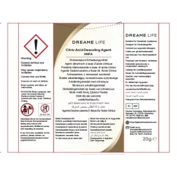 Dreame HNFA Entkalkungslösung für N20 Dampfreiniger – 12 x 20g Beutel (Zitronensäure)