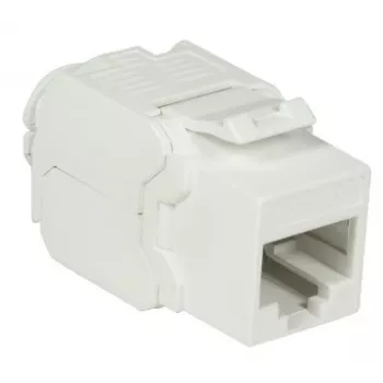 DS-IT CAT6a UTP Keystone Netzwerkdose - Werkzeugfrei - Weiß (DS-KC-UTP6A-TL-W)