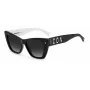 DSQUARED2 ICON0006S80S Damen-Sonnenbrille - Schwarzer Acetatrahmen, graue Gläser, 53 mm
