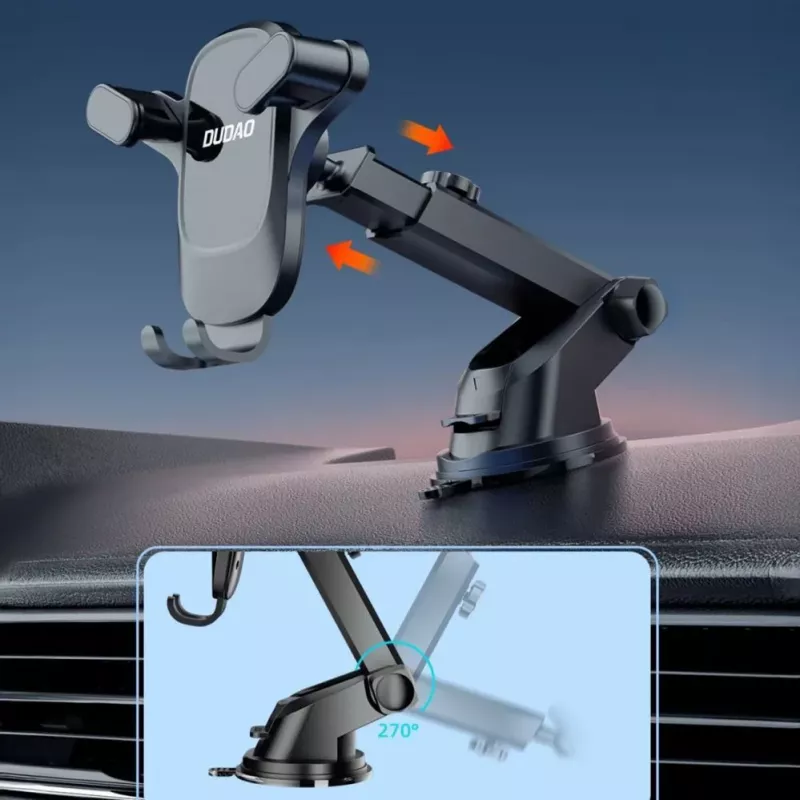 Dudao F5PRO+ Handyhalterung mit Saugnapf - Schwarz