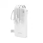 Dudao K11 10000mAh Powerbank mit integrierten Kabeln Weiß