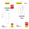 Dudao L16i Audio Adapter Lightning auf 3,5 mm Weiß