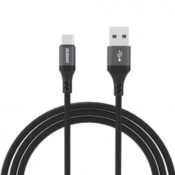 Dudao L3ST USB-A auf USB-C 5A Kabel 1,2m geflochten - Schwarz