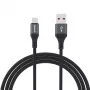 Dudao L3ST USB-A auf USB-C 5A Kabel 1,2m geflochten - Schwarz