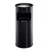 DURABLE 3330-01 Runder Metall-Abfalleimer, 17 L, Silber