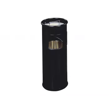 DURABLE 3330-01 Runder Metall-Abfalleimer, 17 L, Silber
