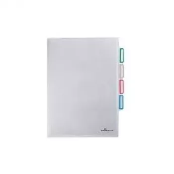 DURABLE A4 Dokumentenorganizer-Tasche mit 3 Fächern, Transparent, 5er-Pack 231619