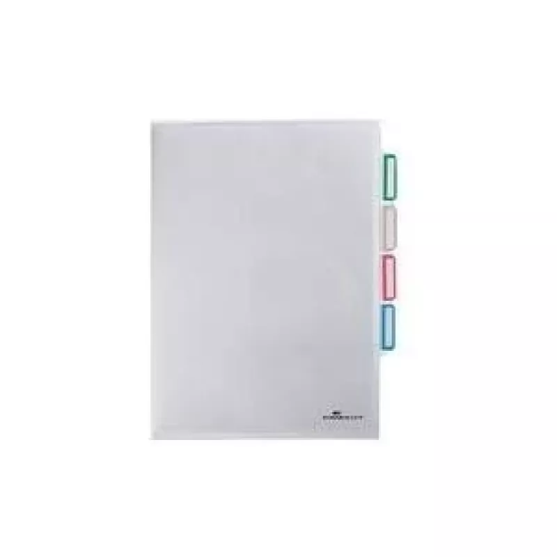 DURABLE A4 Dokumentenorganizer-Tasche mit 3 Fächern, Transparent, 5er-Pack 231619