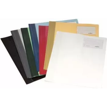 DURABLE A4+ undurchsichtige Berichtsmappe mit Metallhefter, 25er-Pack, verschiedene Farben 250004