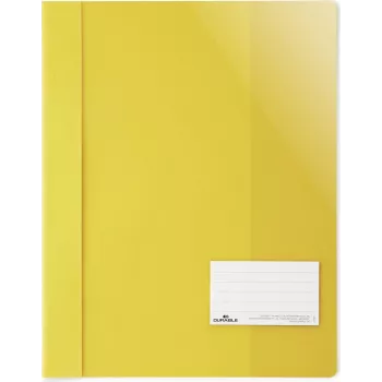 DURABLE A4+ Berichtsmappe mit Etikettenfenster 90x57 mm, Transparent, 25er-Pack 269004
