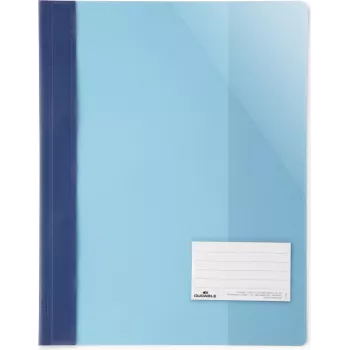 DURABLE A4+ Transparente Berichtsmappe mit Beschriftungsfenster, 90 x 57 mm, 25er-Pack 269006