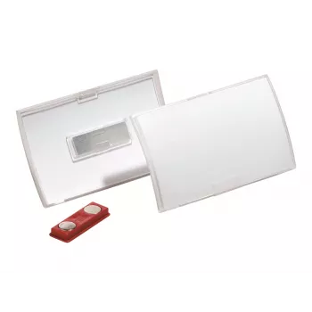 DURABLE CLICK FOLD Magnetischer Namensschildhalter 90x54 mm, Transparent, 10er-Pack (821519)