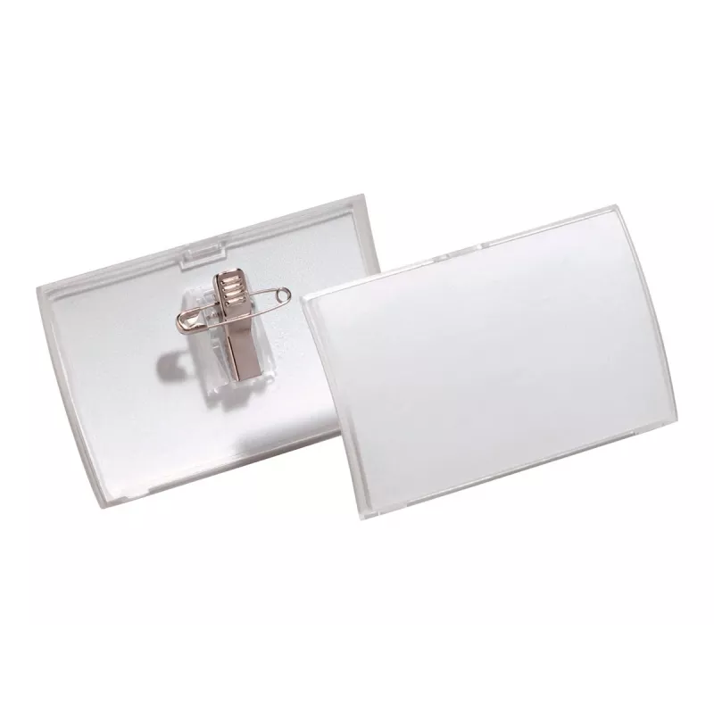 DURABLE CLICK FOLD Namensschild 40x75 mm mit Combi Clip, 25er-Pack 821119